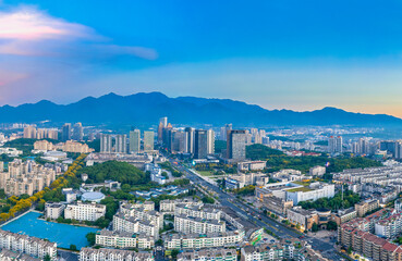 Fototapeta premium Urban scenery of Tonglu County, Zhejiang Province, China