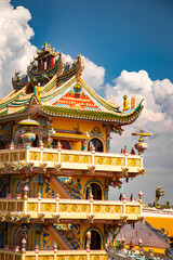 Fototapeta premium Chao Pho Nakharat Shrine or Chao Por Nakarat Chansen chinese temple in Nakhon Sawan, Thailand