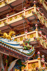 Obraz premium Chao Pho Nakharat Shrine or Chao Por Nakarat Chansen chinese temple in Nakhon Sawan, Thailand