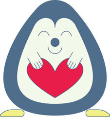 Adorable lovely penguin