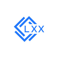 LXX technology letter logo design on white  background. LXX creative initials technology letter logo concept. LXX technology letter design.