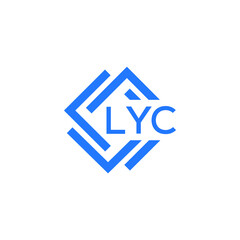 LYC technology letter logo design on white  background. LYC creative initials technology letter logo concept. LYC technology letter design.