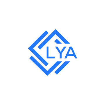 LYA technology letter logo design on white  background. LYA creative initials technology letter logo concept. LYA technology letter design.