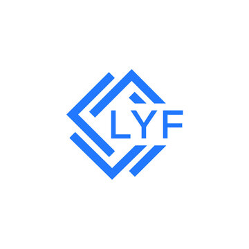 LYF technology letter logo design on white  background. LYF creative initials technology letter logo concept. LYF technology letter design.