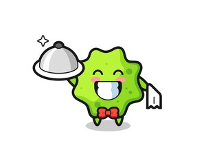 Character mascot of splat as a waiters