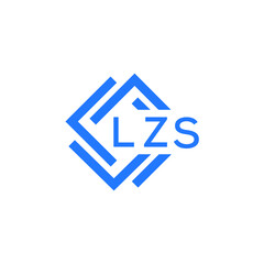 LZS technology letter logo design on white  background. LZS creative initials technology letter logo concept. LZS technology letter design.
