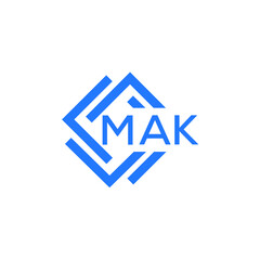 MAK technology letter logo design on white  background. MAK creative initials technology letter logo concept. MAK technology letter design.
