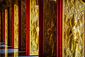 Wat Chantaram and Wat Tha Sung temple, Crystal Sanctuary 100 m long, in Uthai Thani, Thailand