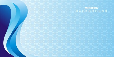 Abstract modern wavy blue background vector for banner and other design template