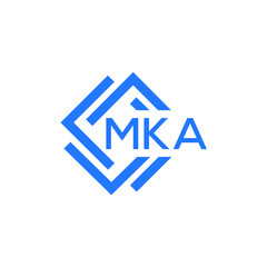 MKA technology letter logo design on white  background. MKA creative initials technology letter logo concept. MKA technology letter design.

