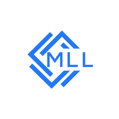 MLL technology letter logo design on white  background. MLL creative initials technology letter logo concept. MLL technology letter design.
