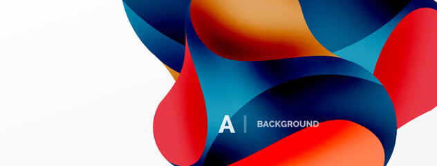 Geometric round shapes and circles abstract background. Wallpaper for concept of AI technology, blockchain, communication, 5G, science, business