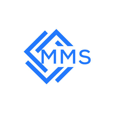 MMS technology letter logo design on white  background. MMS creative initials technology letter logo concept. MMS technology letter design.
