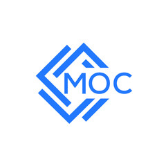 MOC technology letter logo design on white  background. MOC creative initials technology letter logo concept. MOC technology letter design.