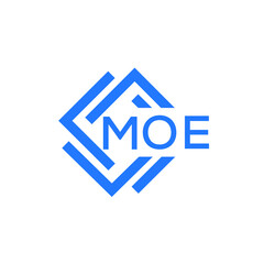 Obraz premium MOE technology letter logo design on white background. MOE creative initials technology letter logo concept. MOE technology letter design.