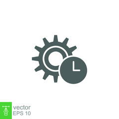 Business efficiency glyph icon. Simple solid style symbol. Vector illustration isolated on white background. EPS 10.