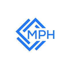 MPH technology letter logo design on white  background. MPH creative initials technology letter logo concept. MPH technology letter design.