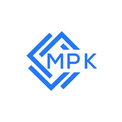 MPK technology letter logo design on white  background. MPK creative initials technology letter logo concept. MPK technology letter design.