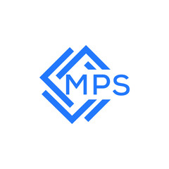 MPS technology letter logo design on white  background. MPS creative initials technology letter logo concept. MPS technology letter design.