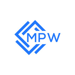 MPW technology letter logo design on white  background. MPW creative initials technology letter logo concept. MPW technology letter design.