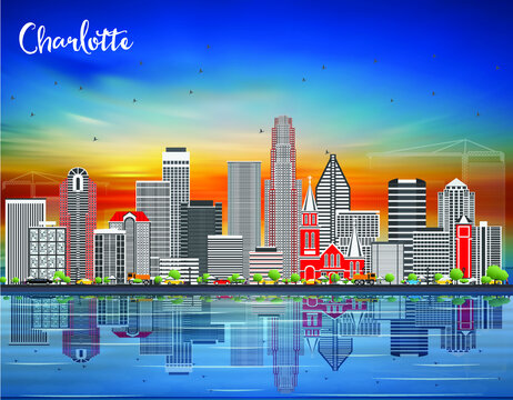 Charlotte City Landscape Vectors