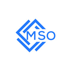 Fototapeta premium MSO technology letter logo design on white background. MSO creative initials technology letter logo concept. MSO technology letter design. 