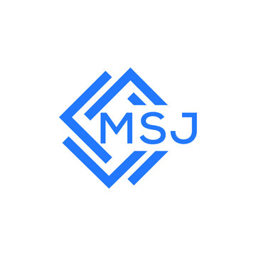 MSJ technology letter logo design on white  background. MSJ creative initials technology letter logo concept. MSJ technology letter design.
