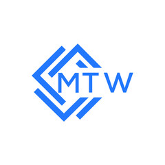 MTW technology letter logo design on white  background. MTW creative initials technology letter logo concept. MTW technology letter design.
