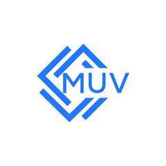 MUV technology letter logo design on white   background. MUV creative initials technology letter logo concept. MUV technology letter design.
