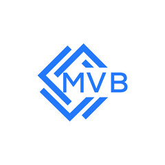 MVB technology letter logo design on white  background. MVB creative initials technology letter logo concept. MVB technology letter design.
