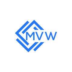 MVW technology letter logo design on white  background. MVW creative initials technology letter logo concept. MVW technology letter design.
