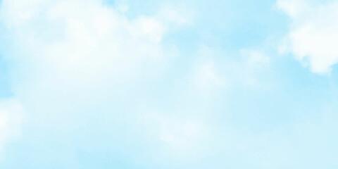 Naklejka na ściany i meble Soft blue sky clouds