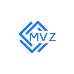 MVZ technology letter logo design on white  background. MVZ creative initials technology letter logo concept. MVZ technology letter design.
