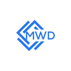 MWD technology letter logo design on white  background. MWD creative initials technology letter logo concept. MWD technology letter design.
