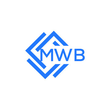 MWB technology letter logo design on white  background. MWB creative initials technology letter logo concept. MWB technology letter design.
