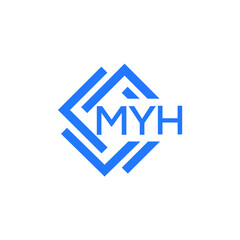 MYH technology letter logo design on white  background. MYH creative initials technology letter logo concept. MYH technology letter design.
