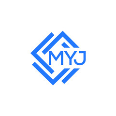 MYJ technology letter logo design on white  background. MYJ creative initials technology letter logo concept. MYJ technology letter design.