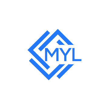 MYL technology letter logo design on white  background. MYL creative initials technology letter logo concept. MYL technology letter design.