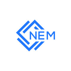 NEM technology letter logo design on white  background. NEM creative initials technology letter logo concept. NEM technology letter design.