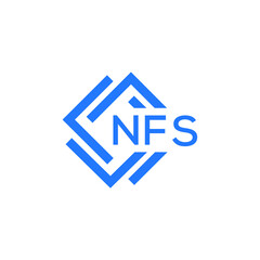 NFS technology letter logo design on white  background. NFS creative initials technology letter logo concept. NFS technology letter design.