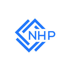 NHP technology letter logo design on white  background. NHP creative initials technology letter logo concept. NHP technology letter design.
