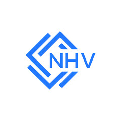 NHV technology letter logo design on white  background. NHV creative initials technology letter logo concept. NHV technology letter design.
