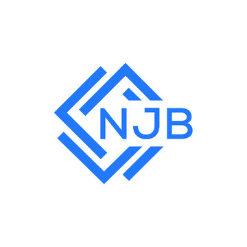 NJB technology letter logo design on white  background. NJB creative initials technology letter logo concept. NJB technology letter design.
