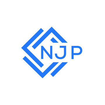 NJP technology letter logo design on white  background. NJP creative initials technology letter logo concept. NJP technology letter design.
