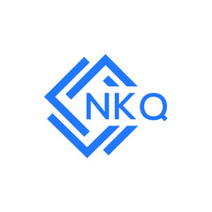 NKQ technology letter logo design on white  background. NKQ creative initials technology letter logo concept. NKQ technology letter design.