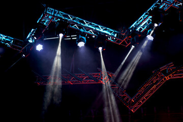 Texture blur and defocus, background for design. Stage light at a concert show