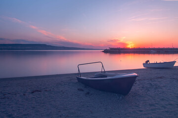 Naklejka premium sunset on the sea
