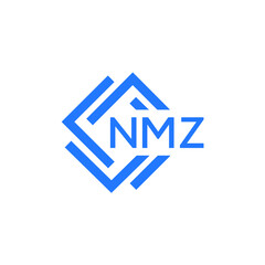 NMZ technology letter logo design on white  background. NMZ creative initials technology letter logo concept. NMZ technology letter design.
