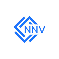 NNV technology letter logo design on white  background. NNV creative initials technology letter logo concept. NNV technology letter design.
