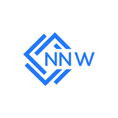 NNW technology letter logo design on white  background. NNW creative initials technology letter logo concept. NNW technology letter design.
